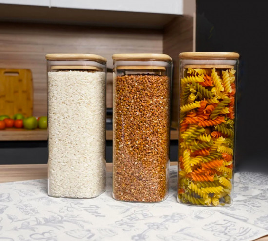 Банка для сыпучих продуктов с крышкой
