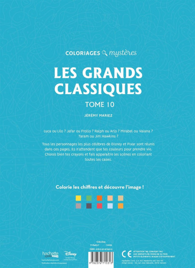 Раскраска «Les Grand Classiques. Tome 10»
