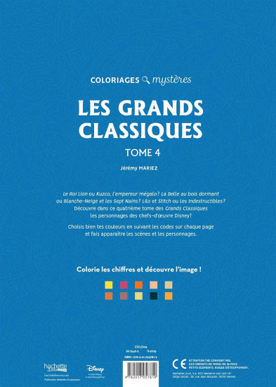 Раскраска «Les Grand Classiques. Tome 4»