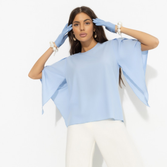 Блуза с дизайнерскими рукавами женская «Значение моды»