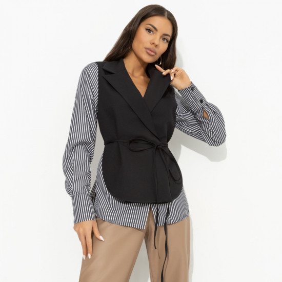 Рубашка женская с имитацией нескольких слоев Собрание идей