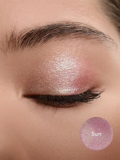 Тени-спарклы для век блестящие «Single Eyeshadow», оттенок Sun