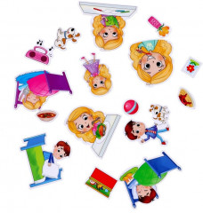 Книжка-игрушка магнитная «Распорядок дня. Изучаем время» - Фото 3