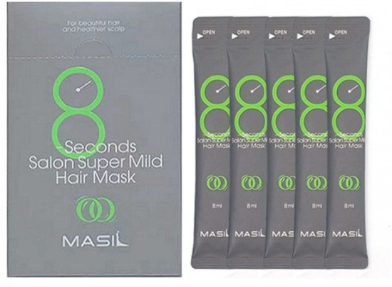 Набор масок для ослабленных волос восстанавливающих «8 Seconds Salon Super Mild Hair Mask»