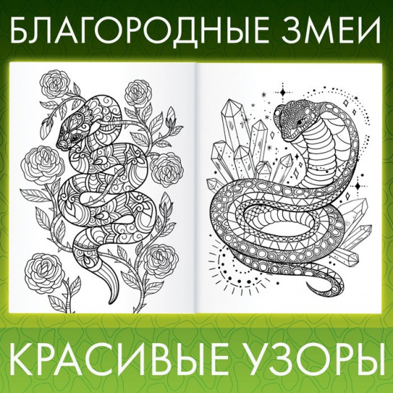 Раскраска «Прекрасные и опасные змеи»