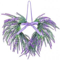 Венок-сердце пасхальный «Лавандовое поле» - Фото 3