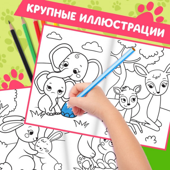 Набор раскрасок для малышей «Животные»