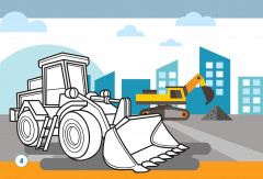 Бояу кітапша «Құрылыс техникасы». Раскраска «Строительная техника» - Фото 3