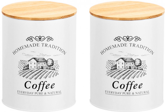 Набор банок для хранения с крышками «Coffee»