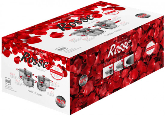 Набор кастрюль с крышками «Rosse»