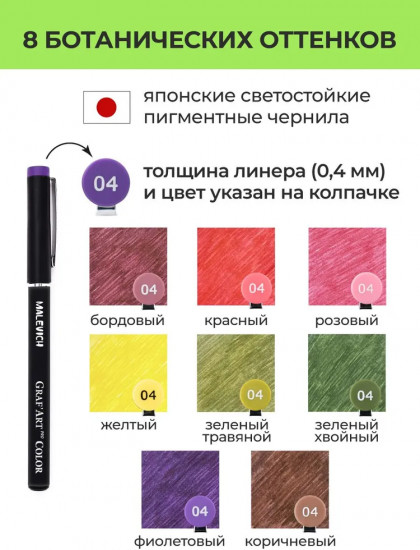 Набор цветных капиллярных ручек