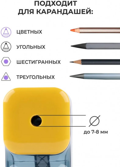 Точилка механическая с контейнером