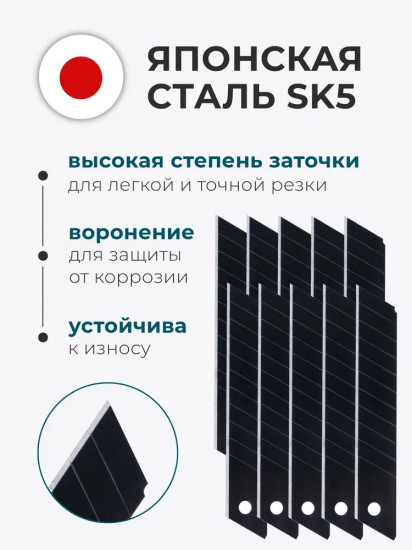 Набор сменных лезвий для канцелярского ножа