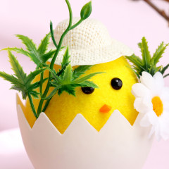 Декор на пасху «Цыпленок в шляпке» - Фото 1