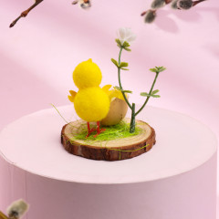 Декор на пасху «Цыпленок на полянке» - Фото 2