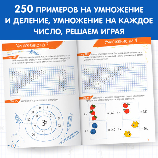 Набор обучающих книг «Учим таблицу умножения»