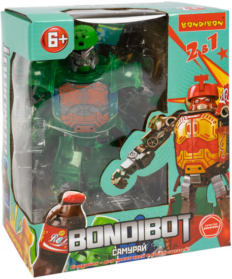 Трансформер «Bondibot 2в1. Бутылка-Робот Самурай»
