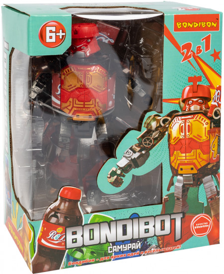 Трансформер «Bondibot 2в1. Бутылка-Робот Самурай»