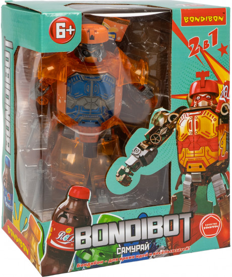Трансформер «Bondibot 2в1. Бутылка-Робот Самурай» 