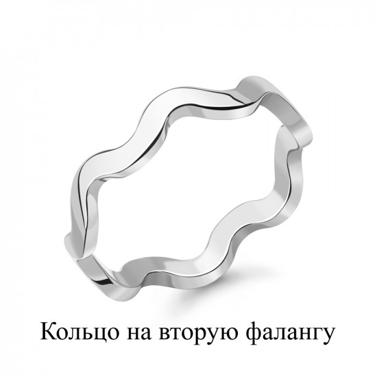 Кольцо на вторую фалангу из серебра
