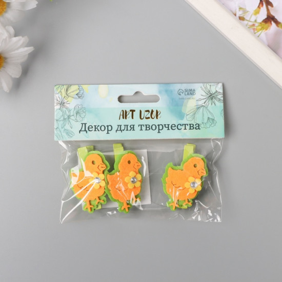Декор для творчества «Цыплёнок с цветочком»