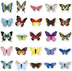 Набор наклеек-стикеров «Бабочки» - Фото 2