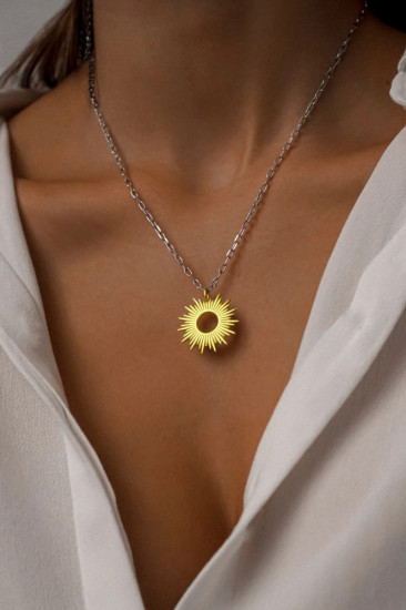 Колье из серебра с позолотой «Helios»