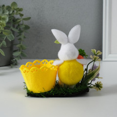 Фигурка «Зайка с морковкой около корзинки» - Фото 3