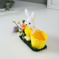 Фигурка «Зайка с морковкой около корзинки» - Фото 4