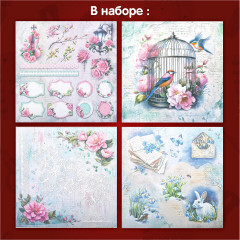 Набор бумаги для скрапбукинга двусторонней «Весна» - Фото 2