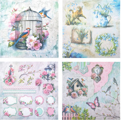 Набор бумаги для скрапбукинга двусторонней «Весна» - Фото 6