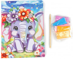 Аппликация из песка «Слоник» - Фото 1