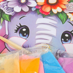 Аппликация из песка «Слоник» - Фото 3