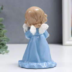 Сувенир «Ангелочек в голубом платье, с барашком» - Фото 3