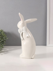 Сувенир «Белый зайка с большим бантом» - Фото 3