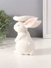 Сувенир «Белый кролик под грибочком» - Фото 1