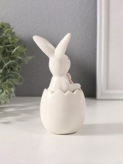 Сувенир «Белый кролик с бантиком в скорлупе» - Фото 3