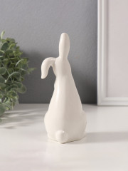 Сувенир «Белый кролик с зелёным бантиком» - Фото 2