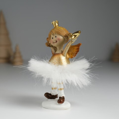 Сувенир «Ангелочек фея в золотистом платье со звёздочкой в руках» - Фото 2