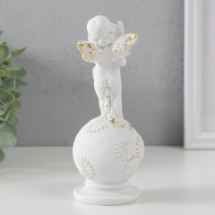 Фигурка сувенирная «Белоснежный ангел на шаре с цветами» - Фото 2