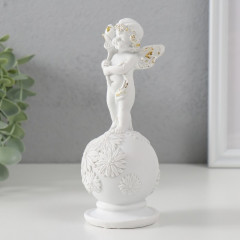 Фигурка сувенирная «Белоснежный ангел на шаре с цветами» - Фото 3