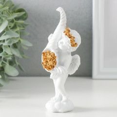 Сувенир «Белоснежный ангел с рогом с розами» - Фото 3