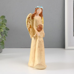 Сувенир «Девушка-ангел в голубом венке с ребенком» - Фото 2