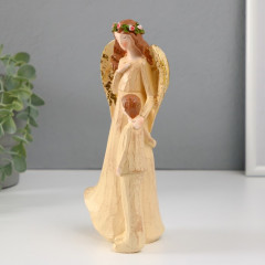 Сувенир «Девушка-ангел в зеленом венке с ребенком» - Фото 1