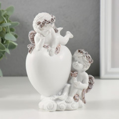 Фигурка сувенирная «Пара ангелочков у сердца» - Фото 1