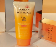 Солнцезащитный крем с муцином улитки «Snail UV Sun Block SPF50+/PA+++» - Фото 1
