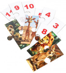 Пазлы-половинки развивающие «Удивительные животные» - Фото 1