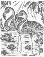 Гравюра «Фламинго» - Фото 1