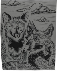 Гравюра «Лисы» - Фото 2