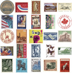 Набор наклеек «Почтовые марки» - Фото 2